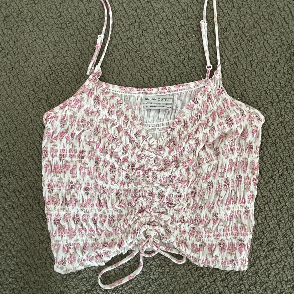 Urban Outfitters ruched cropped cami